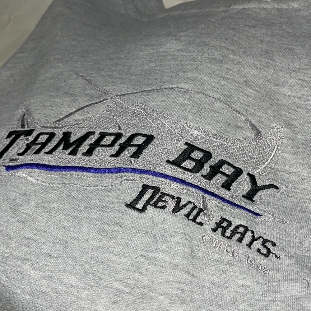 1998  CRABLE SPORTSWEAR MLB TAMPA BAY DEVIL RAYS CREWNECK
